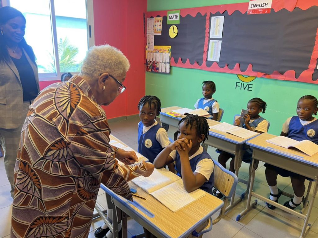 Former President Ellen Johnson Sirleaf Visits Clar Hope Foundation City of Hope Academy.